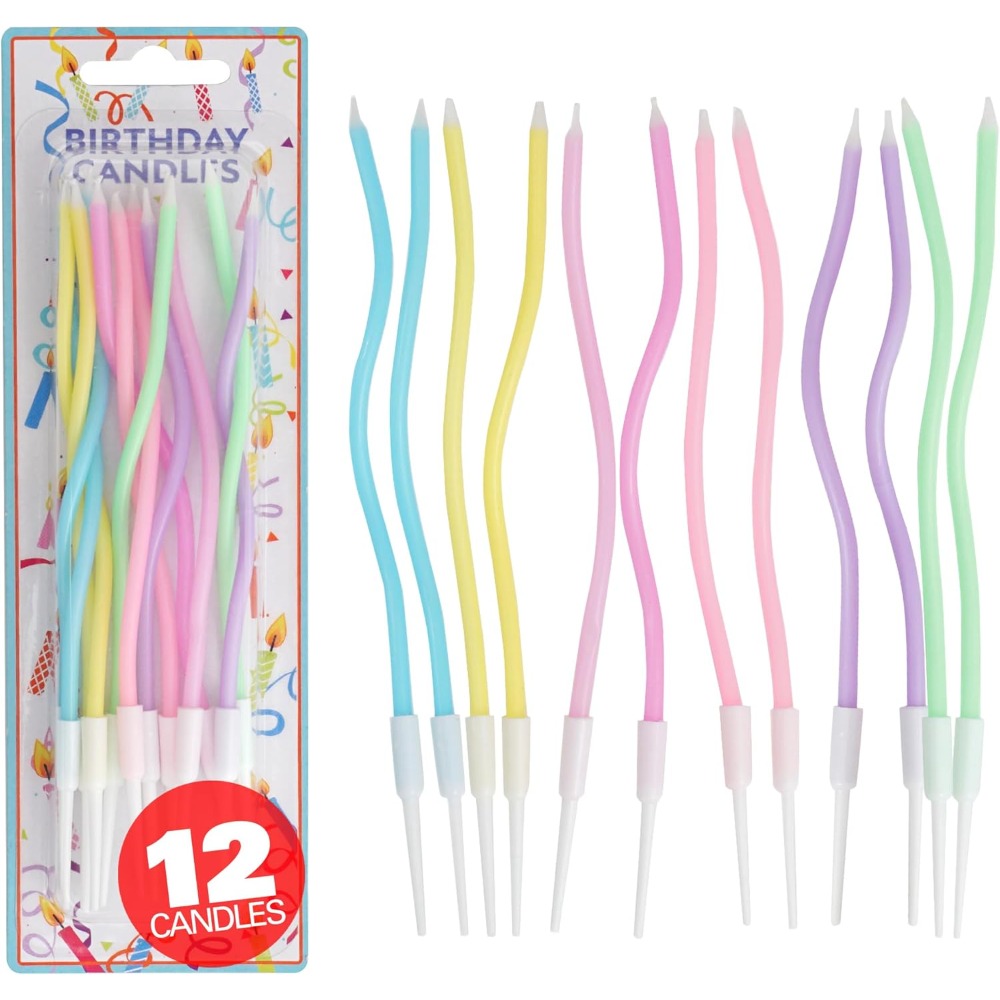 Candle Supplies Usa - Zestaw 12 światełek urodzinowych w kształcie