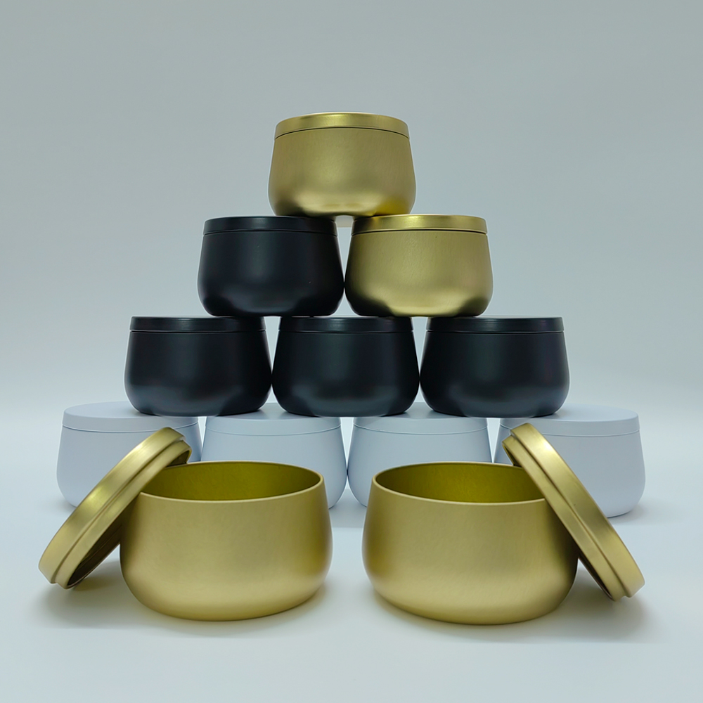 Black Tin Candle - 12 szt. metalowych pojemników na świece