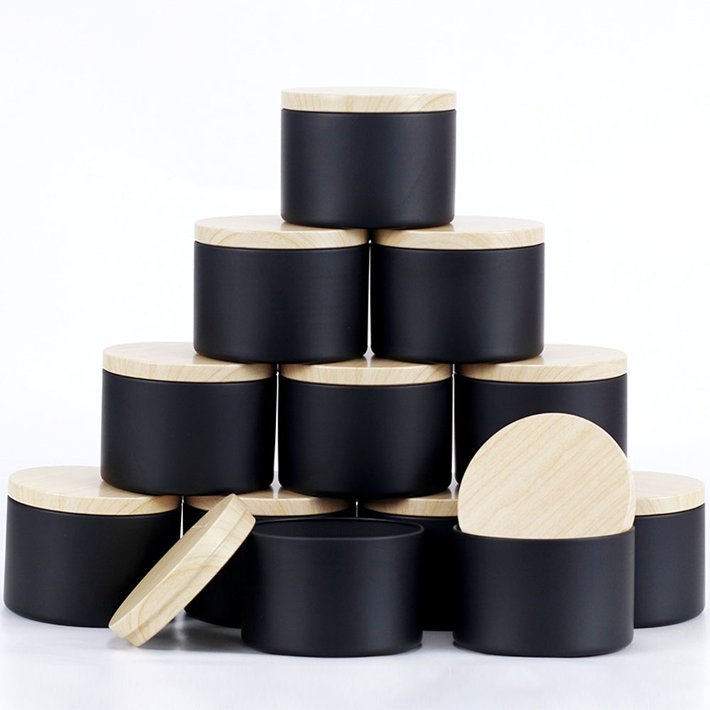 24 szt. czarnych słoików na św – Black Tin Candle recenzja i cena