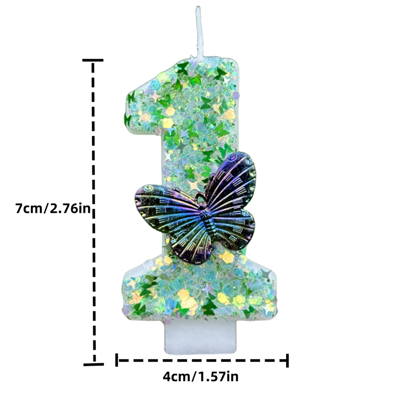 1Pc Zielone cekiny Numer 0-9 Ś – Candle Supplies Usa recenzja i cena